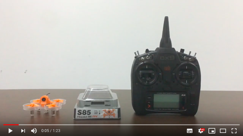 How to bind DSMX/DSM2 radio to the drone S85