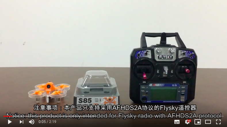 How to bind Flysky radio to the drone S85